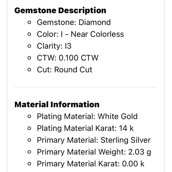 Beautiful Womens White Gold / Sterling Silver Diamond Ring - Picture 7 of 10